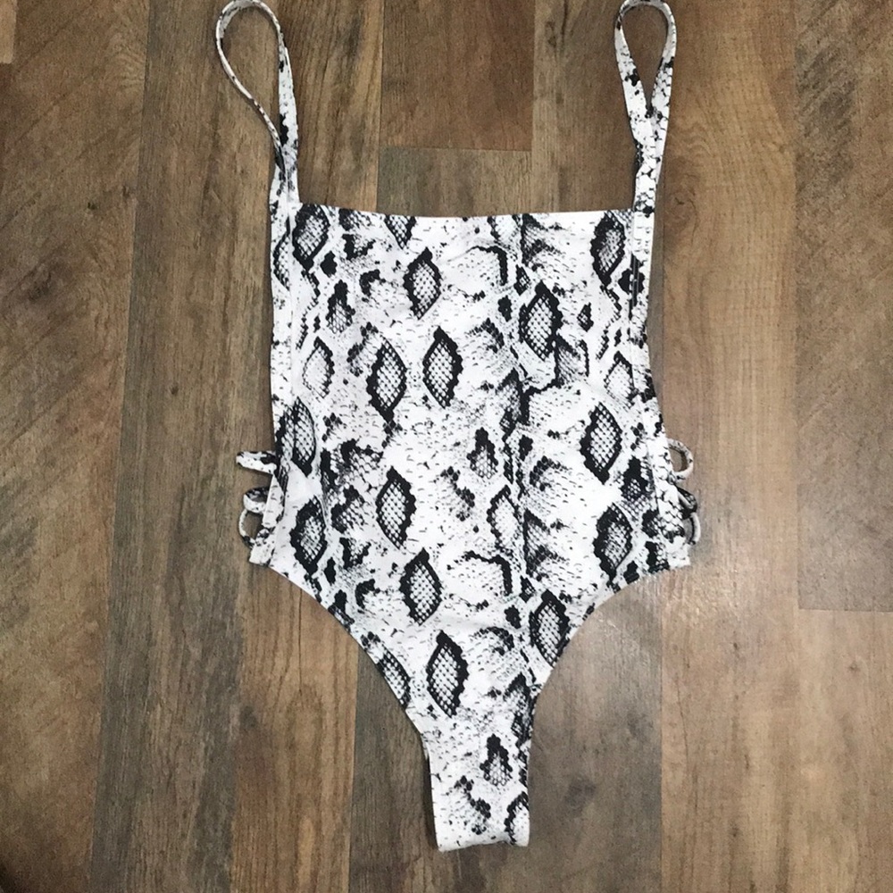 Snake print one piece